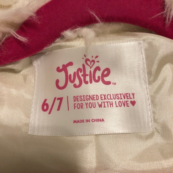 Justice Faux Fur Off White Vest - Picture 5 of 5